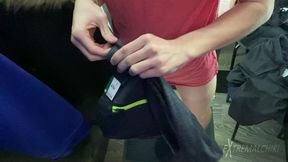 Locker Room Stepson's Cumshot