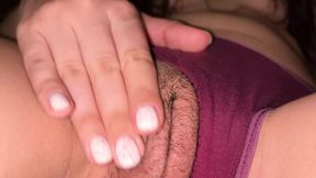 Dirty, hairy, pantyless, close-up pussy&#x1F32E;&#xFE0F; play, with nasty chat