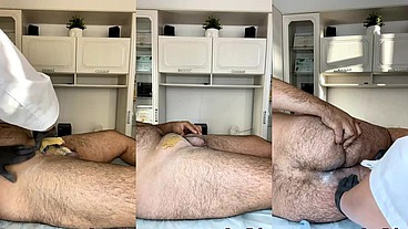 Comprehensive bikini hair removal for a very hairy penis