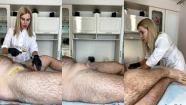 Comprehensive bikini hair removal for a very hairy penis