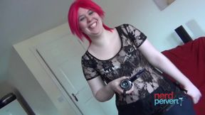 Scarlet Grey wants to eat this nerds dick