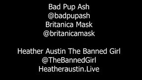 banned girl & britanica mask bbw 3 way w/ bad pup ash #pup #orgy #3some #britanicamask #cosplay #bannedgirl #boobs #tits #pussy #ass #blowjob #oralsex #bbw