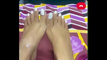 Aish feet  sexy white toenails and sole teasing