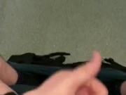 Back at it again wanking at work had big cumshot on the wall
