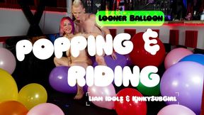 Looner Balloon Popping and Riding with Liam Idols and KinkySubGirl
