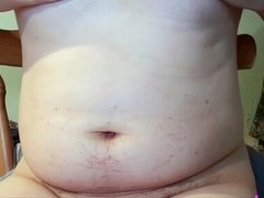 Chubby Crossdresser Twink Shows Off Belly
