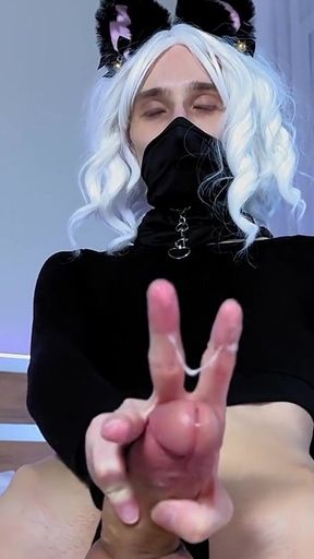 Sissy Femboy Rides a Dildo and Fucks Herself in the Ass Until She Cums