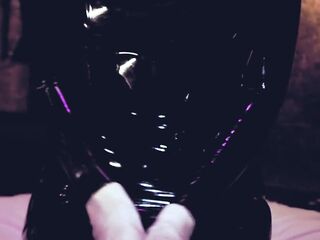 Sexy femdom-goddess Eva Latex play with a knob CBT toys S&M kink femdom fetish mother I'd like to fuck aged headmistress golden-haired