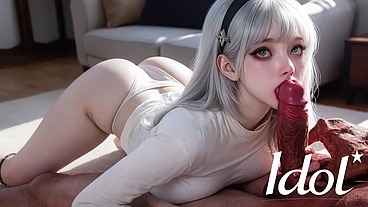 I love sitting in the living room while my Asian girlfriend sucks me off. [AI]
