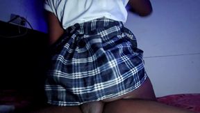She skipped school to play with my dick and ride it - povpornbox