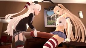 Amatsukaze X Shimakaze Docking futa Shemale