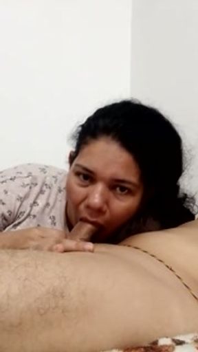 wife sucking hard throat