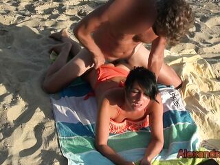 Caught on the beach by strangers! Alexandra Wett