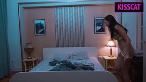 Step mother at Valentine's day shares room Stepson and gets unexpected cum in pussy and mouth