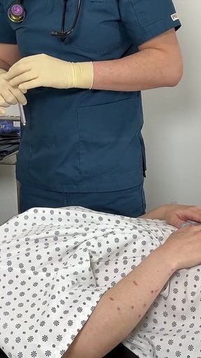 Nurse Bunny Gets a Gyno Exam Multi Angle