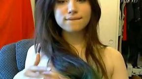 Hot college student bashing the gash in the kitchen