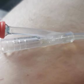 Playing with my catheter and cock 4