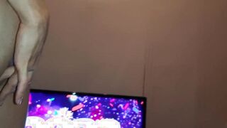 We masturbate to the neighbors who decorates the tree