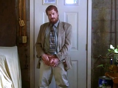 Big-Cock Israeli Daddy Strokes in Suit