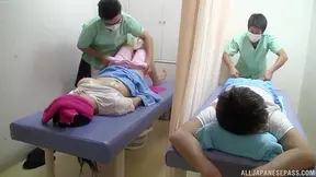 Hot Asian Babe Gets Her Tight Pussy Massaged Raw on the Table