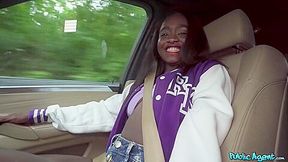 Busty Ebony Slut Sucking & Fucking A Big White Boy Cock