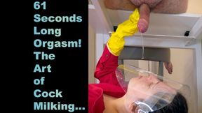 You Keep Cumming for 61 Sec: Art of Milking in Rough Oiled Gloves