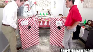 SwapMyDaughters.com - Kyler Quinn and Alice Pink share their twats for a playful ride