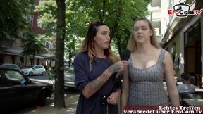 German reporter pick up guy and girl for sexdate public