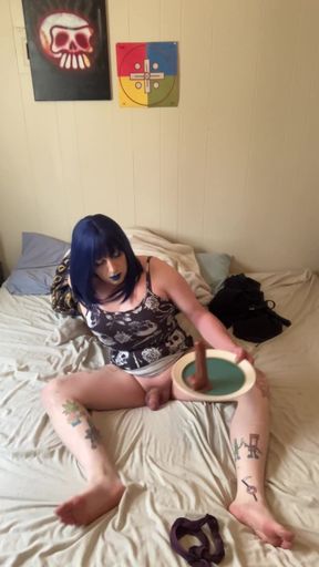 Vivian rides vibrator