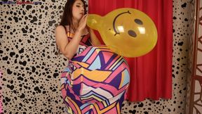 Blow to Pop Balloons With Big Balloon Belly