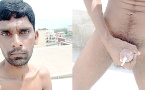Desi Cumshot on the Roof