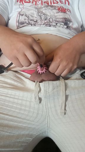 Sissy Plays with Inflatable Probe