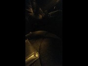 Jerked off and cumming at speed in a car