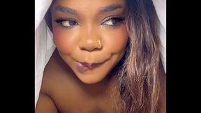 Dark stepmom watches stepson play with sex doll while he's alone