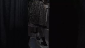 Naughty&#x1F608; Japanese girl goes down on her man in the toilet