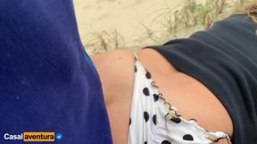 Blonde Mom enjoys Anal Sex on Public Beach