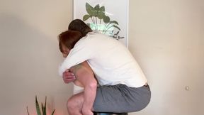 Piggyback Riding in Leather Pants