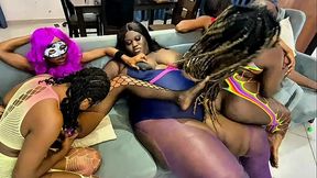 ⭐️ Pt 5 SSBBW Big Step Sister Is Mistress and Fucks All Her Little Step Sisters In Lesbian Orgy Girls Party