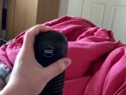 Using a Flashlight  to wank off and cumed inside