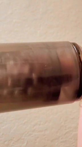Big Thick Cock Cums Hard Twice From Automatic Male Masturbator