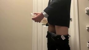 horny employee can t wait to fuck fleshlight in suit