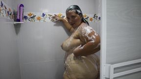 Girl Bathing and Touching Herself Very Hot Latina