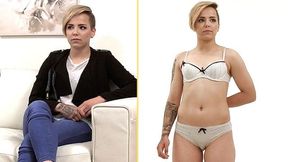 Fake agent Megan Talerico gives her petite 18-year-old client a hot load on her juicy ass