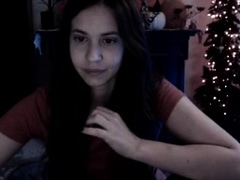 Cute curly brunette solo webcam masturbation