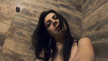 Beautiful latina girl masturbating while peeing