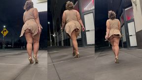 boricua mami thick legs fat ass big booty bbw angie love lookalike femdom candid walking with a switch high heels