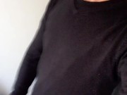 Cumshot on the train toilet