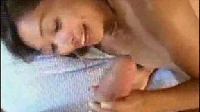 Young and cute coed from Singapore handles my monster cock like a pro