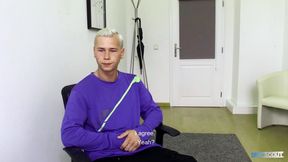 Bleached Twink Gets Rough Desk Fucking