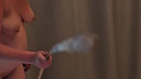 Palm Tree Paddle Spanking and Caning for My Slave